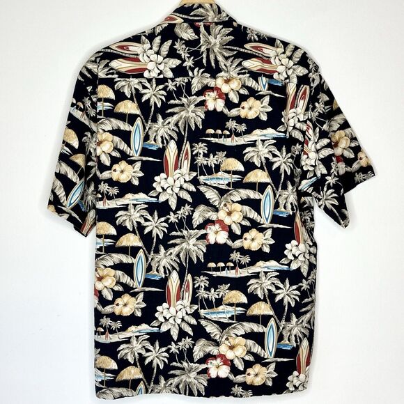 Surf‎ Board Tropical Casual Shirt Men's Size Large Multicolor Tropical Hawaiian - Picture 2 of 7